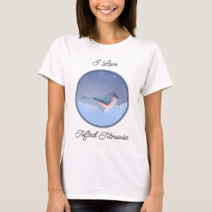 Tufted Titmouse Painting - Original Bird Art T-Shirt