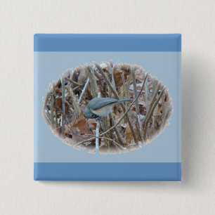 Tufted Titmouse Songbird Coordinating Items 15 Cm Square Badge