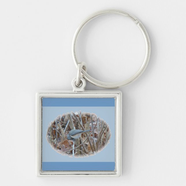 Tufted Titmouse Songbird Coordinating Items Key Ring (Front)