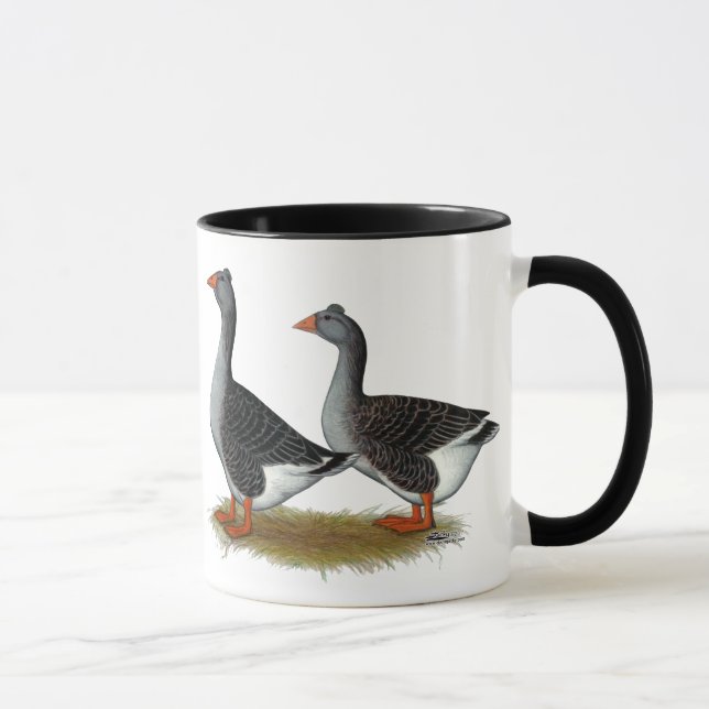 Tufted Toulouse Geese Mug (Right)
