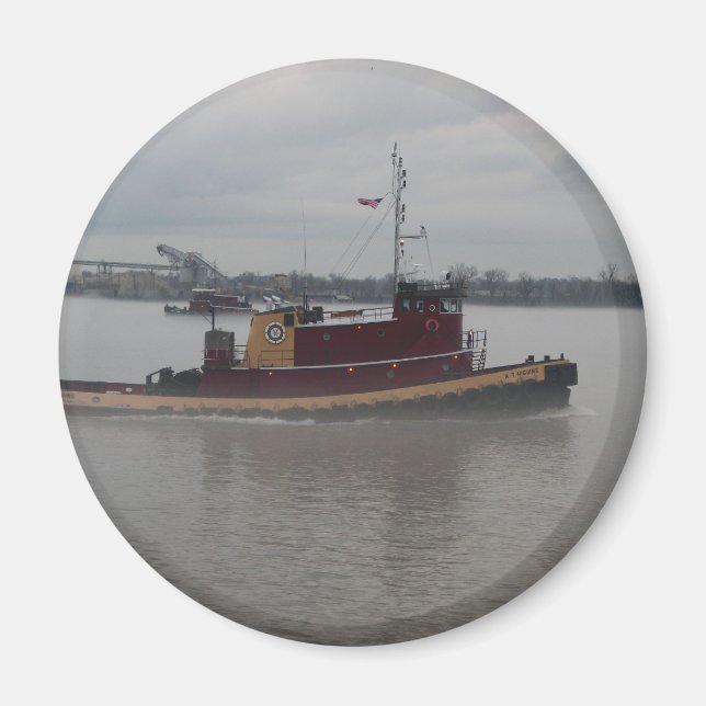 Tug Boat in the Fog Magnet (Front)