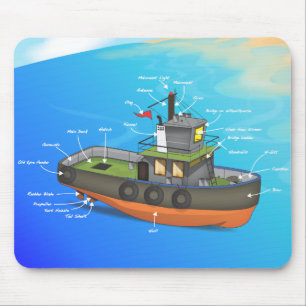 Tug Boat Mouse Pad