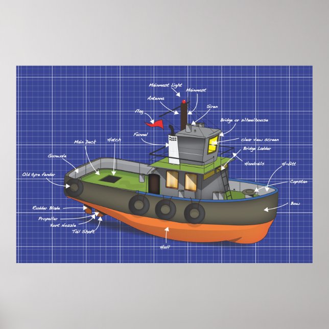 Tug Boat Poster (Front)