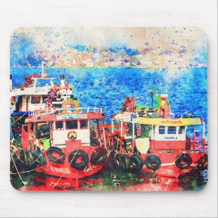 Tug Boats Mouse Pad
