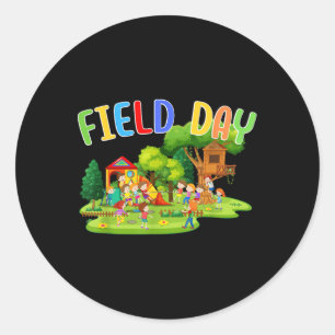 Tug Of War Field Day School Trip 2023 Spring Summe Classic Round Sticker