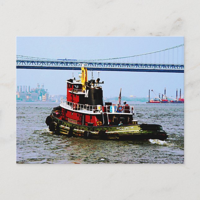 Tugboat at Penn's Land Philadelphia, PA Postcard (Front)