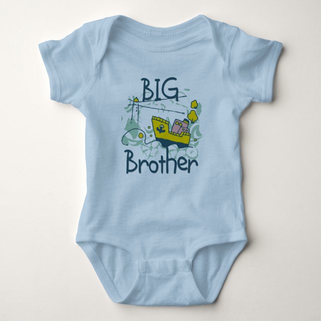 Tugboat Big Brother Baby Bodysuit (Front)