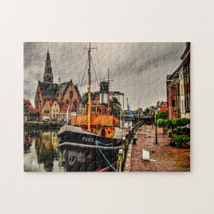 Tugboat boat Maassluis Holland. Jigsaw Puzzle