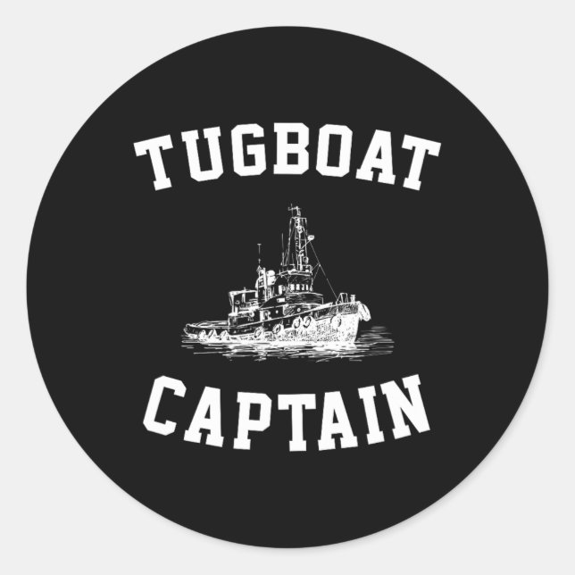 Tugboat Captain  Classic Round Sticker (Front)