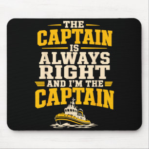 Tugboat captain funny boat operator mouse pad