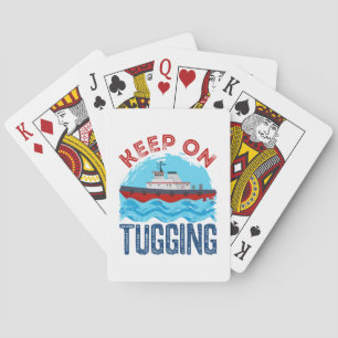 Tugboat Keep on Tugging Playing Cards