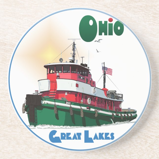 Tugboat Ohio Coaster (Front)