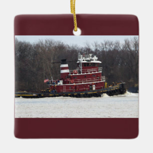 Tugboat Photo Ornament