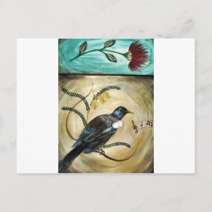 Tui and Flowers Postcard