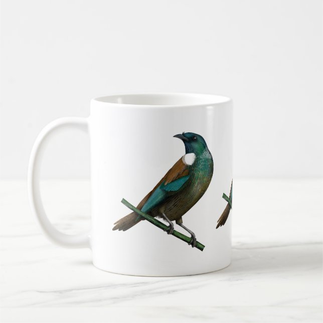 Tui New Zealands Bird Coffee Mug (Left)