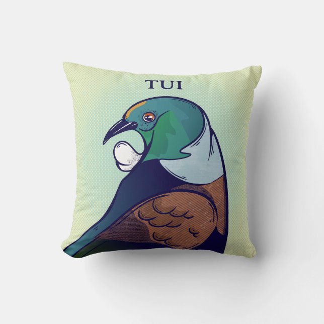 Tui Retro Halftone Cartoon style Cushion (Front)
