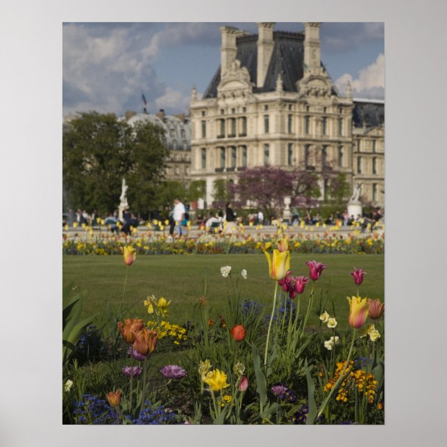 Tuileries Garden, Louvre, Paris, France Poster (Front)