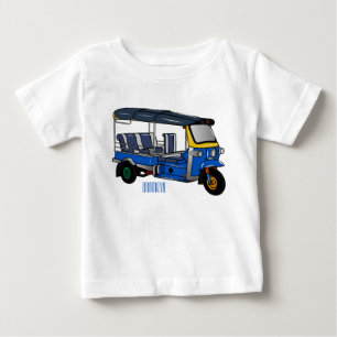 Tuk tuk cartoon illustration baby T-Shirt
