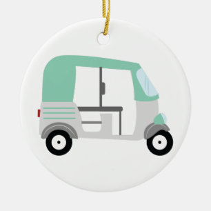 Tuk Tuk Ceramic Ornament