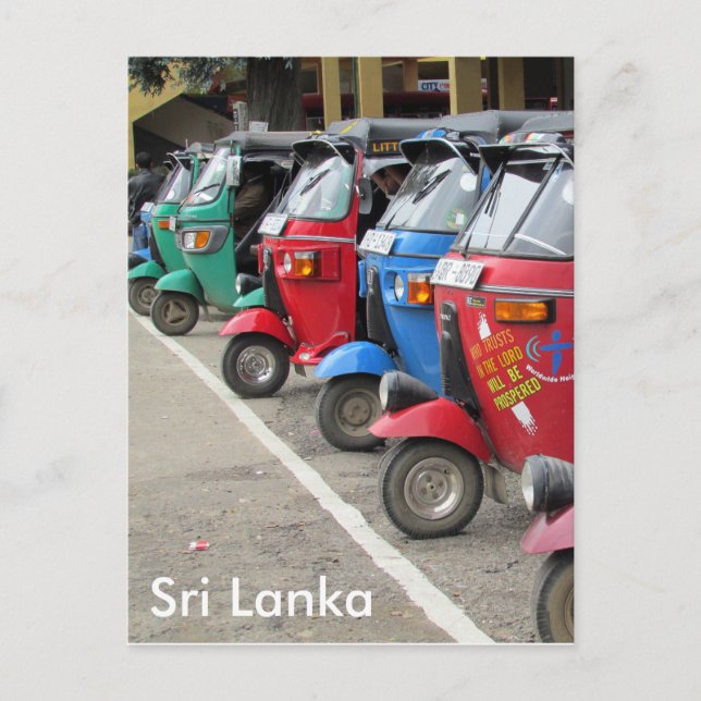 tuk tuk colombo postcard (Front)