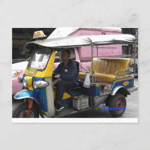 Tuk-tuk Taxi in Bangkok - Unique Taxi Postcard