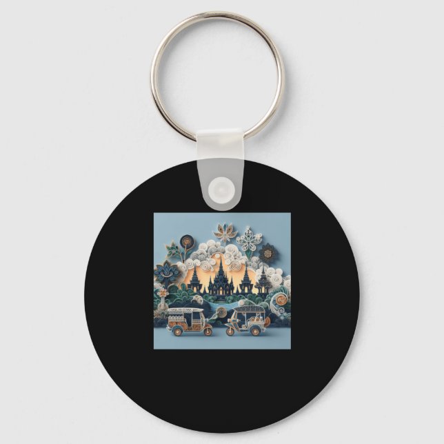 Tuk Tuk Thailand #6 Sticker  Key Ring (Front)