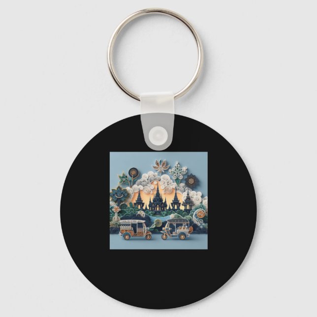 Tuk Tuk Thailand #6 Sticker  Key Ring (Front)