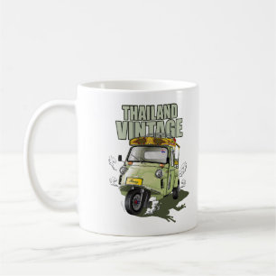 Tuk tuk vintage taxi in Thailand green car Coffee Mug