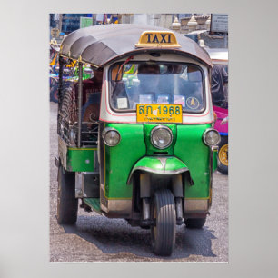 Tuk tuks in Bankok, Thailand Poster