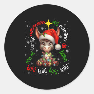 Tuki Tuki Mi Burrito Sabanero Mexican Mexico Xmas Classic Round Sticker