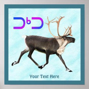 Tuktu - Caribou On Snow Poster