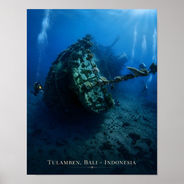 Tulamben Bali Shipwreck Poster (Front)