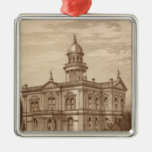 Tulare County Court House Metal Ornament