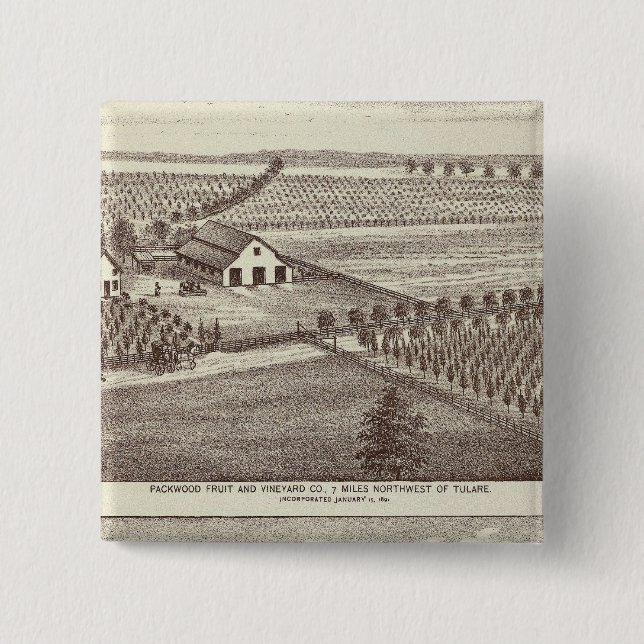Tulare farms 15 cm square badge (Front)