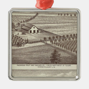 Tulare farms metal ornament
