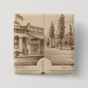Tulare School, California 15 Cm Square Badge