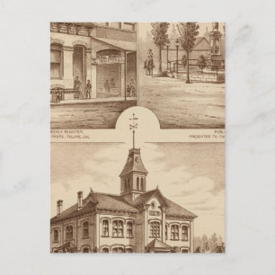 Tulare School, California Postcard