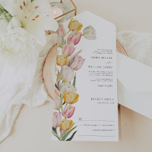 Tulip All in One Wedding Invite