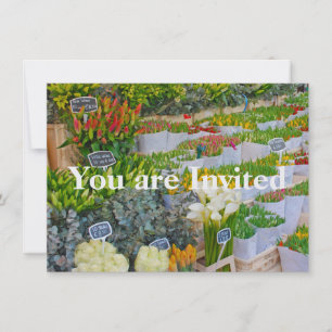 Tulip and Flower Market in Amsterdam Invitation