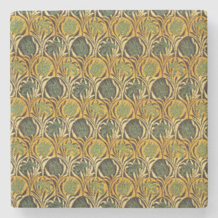 Tulip and Lily Pattern (by William Morris) Stone Coaster