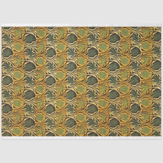 Tulip and Lily Pattern (by William Morris) Tissue Paper (Front)