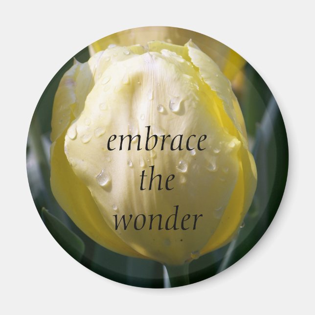 Tulip and Quote Magnet (Front)