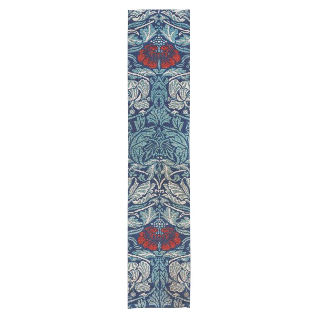 Tulip and Rose, William Morris Short Table Runner (Front)