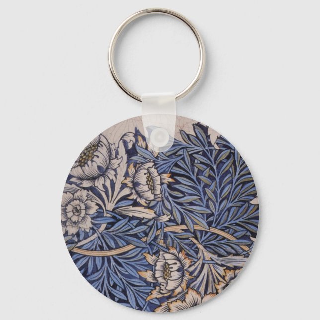 Tulip and Willow By William Morris Key Ring (Front)