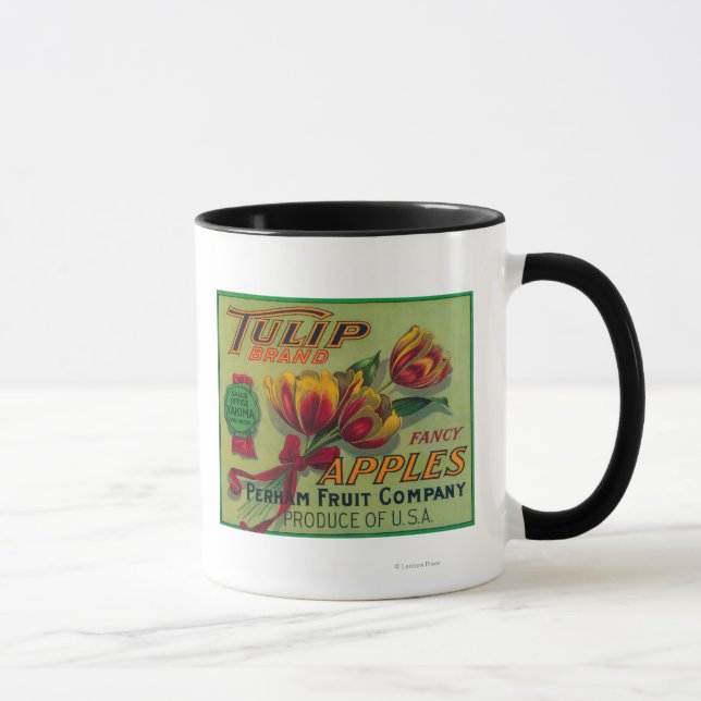 Tulip Apple Crate LabelYakima, WA Mug (Right)
