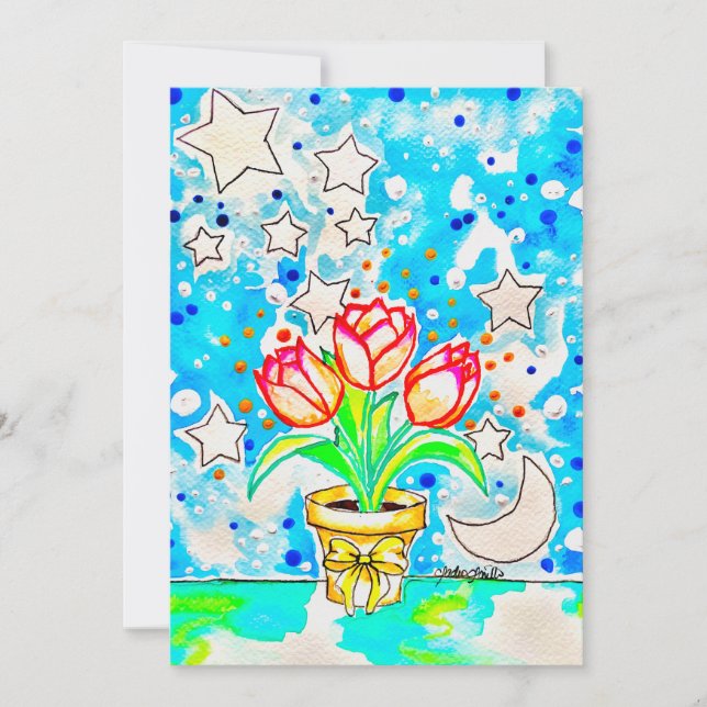 Tulip Art Invitation (Front)