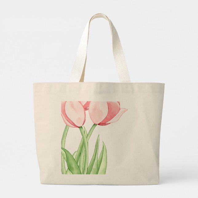 Tulip Bloom Tote Bag (Back)