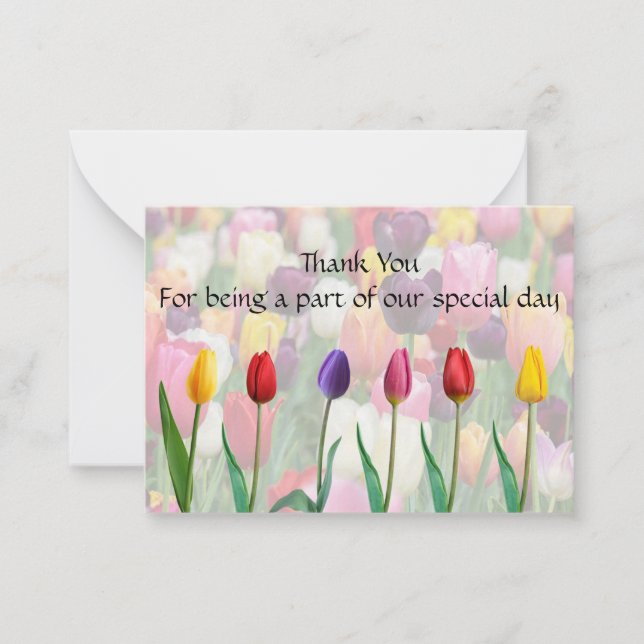 Tulip Blossom Thank You Cards (Front)
