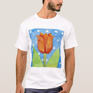Tulip blue white spot background 2013 T-Shirt