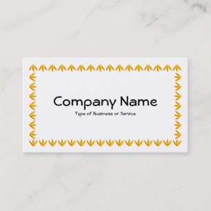 Tulip Border 3d - Amber on White Business Card